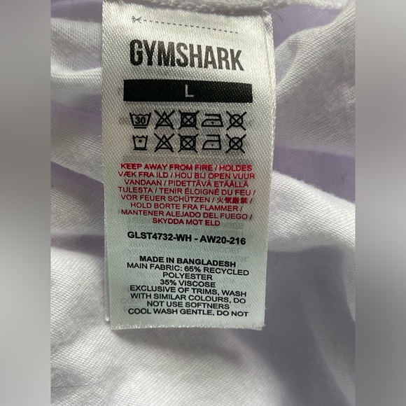 Gymshark white side tie T shirt Large - Picture 6 of 6